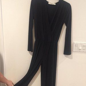 Vintage havana black wrap-top romper